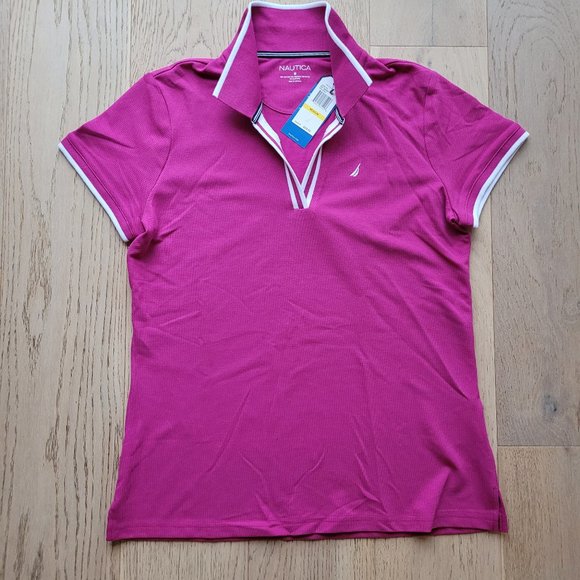 Nautica Sustainably Crafted Ocean Split-Neck Polo - NEW with Tags - Size M - Picture 4 of 8